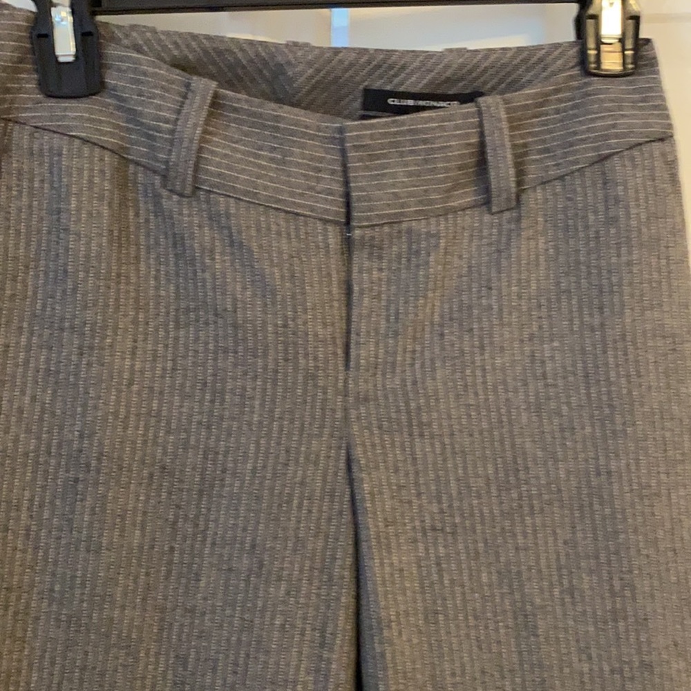 Club Monaco Light grey pinstripes wide leg trousers with cuff - Picture 4 of 8